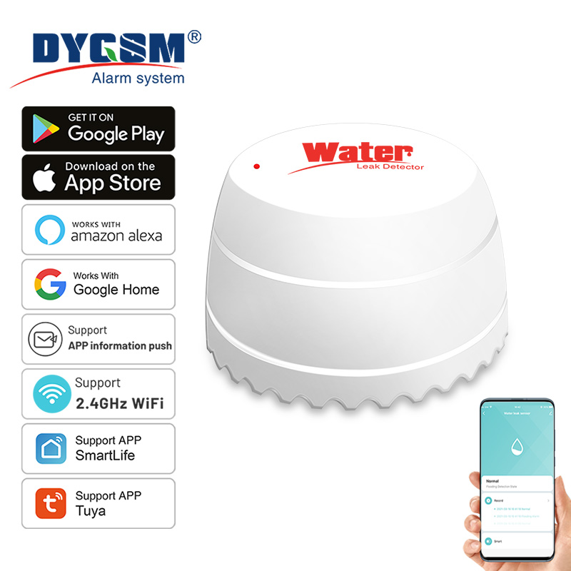 Water Alarm Sensor - Tuya-Detector de fugas de agua WiFi,