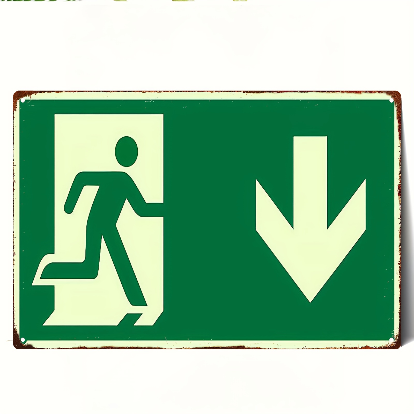 Emergency Exit Sign - Letrero Metálico Vintage 2D | Pintura