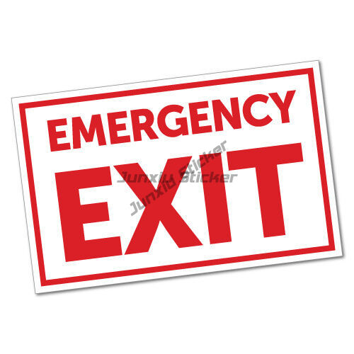 Emergency Exit Sign - Pegatina de salida de emergencia, calcomanía
