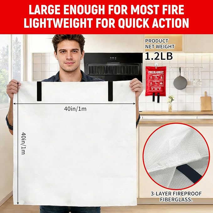 Manta Ignífuga de Emergencia T - Fire Blanket Kitchen reseña y precio