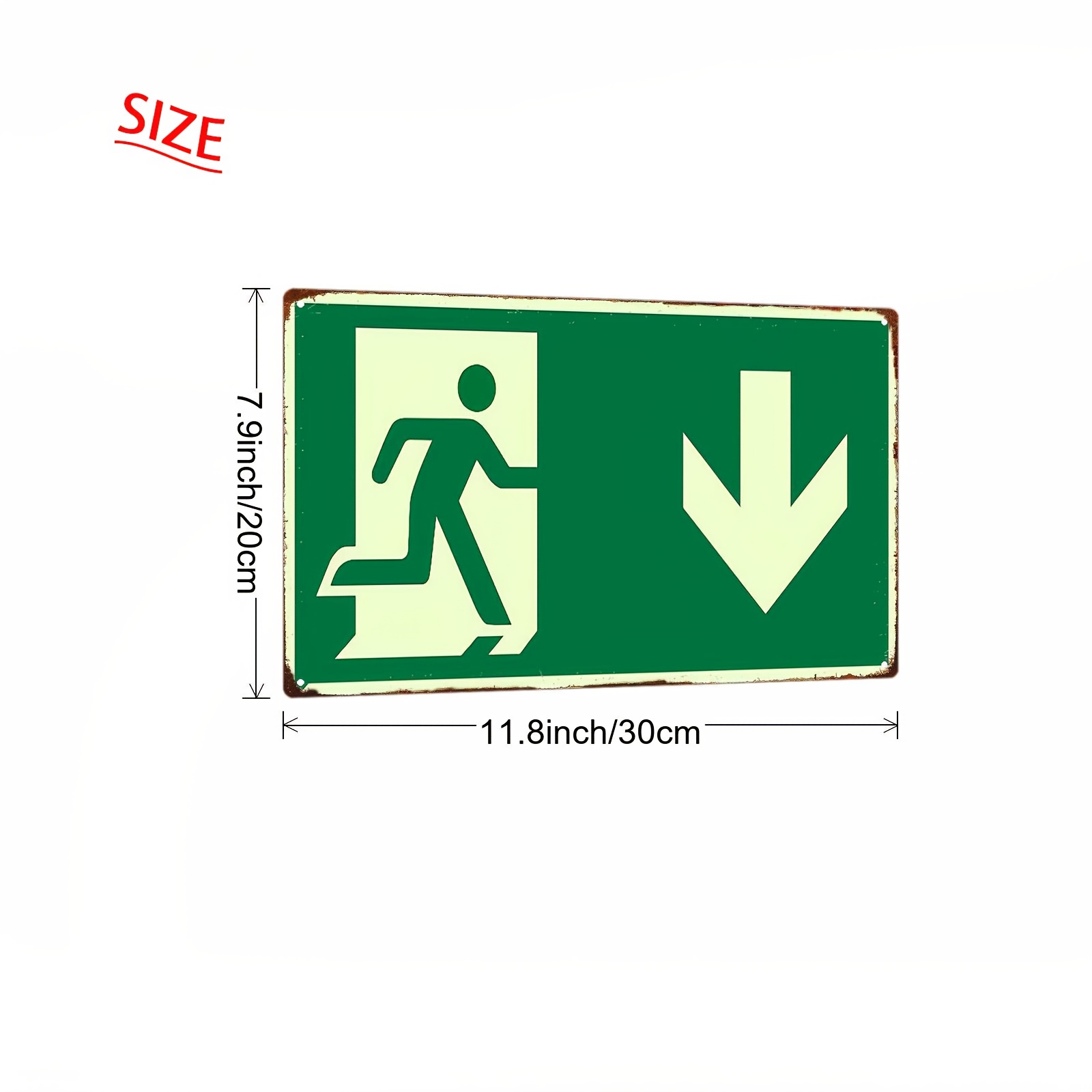 Letrero Metálico Vintage 2D |  - Emergency Exit Sign reseña y precio