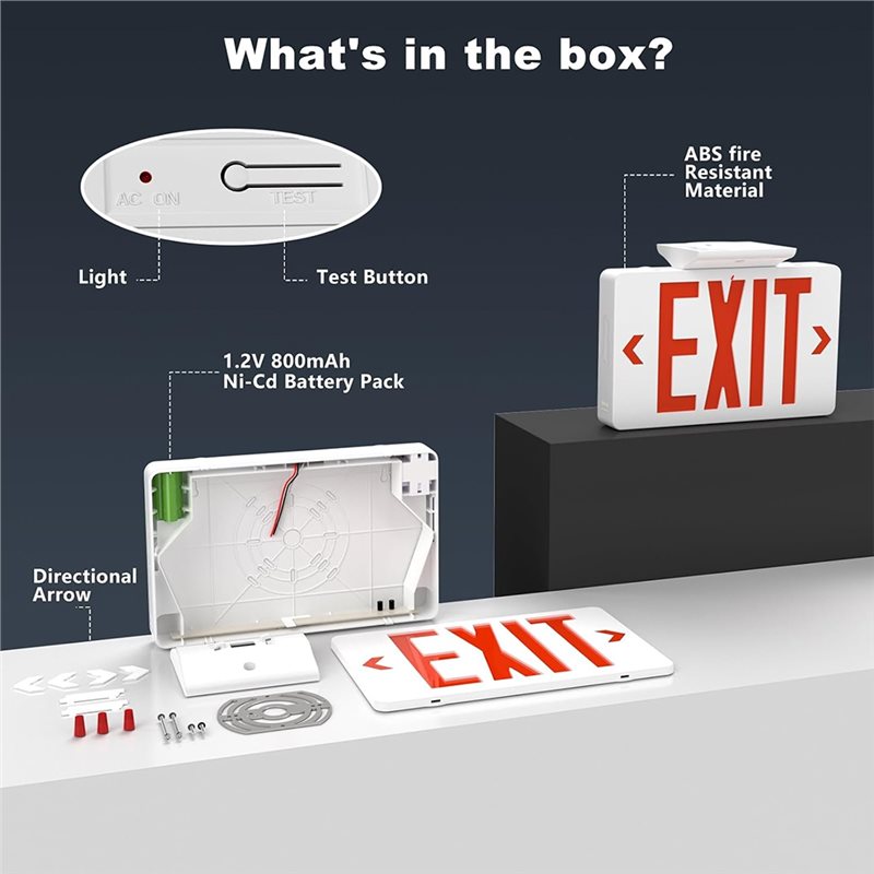 Luz de Emergencia Comercial co - Emergency Exit Sign reseña y precio