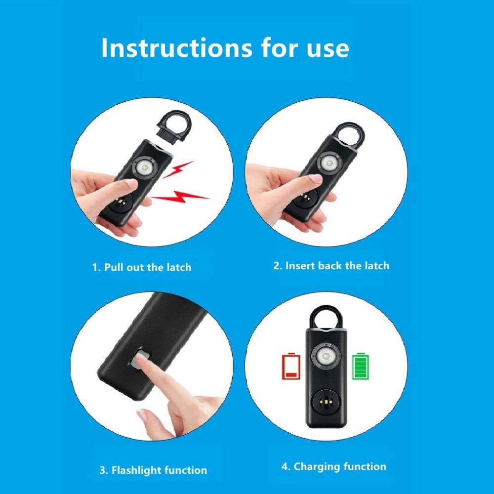Alarma Personal de Alta Seguri - Personal Alarm Keychain reseña y precio