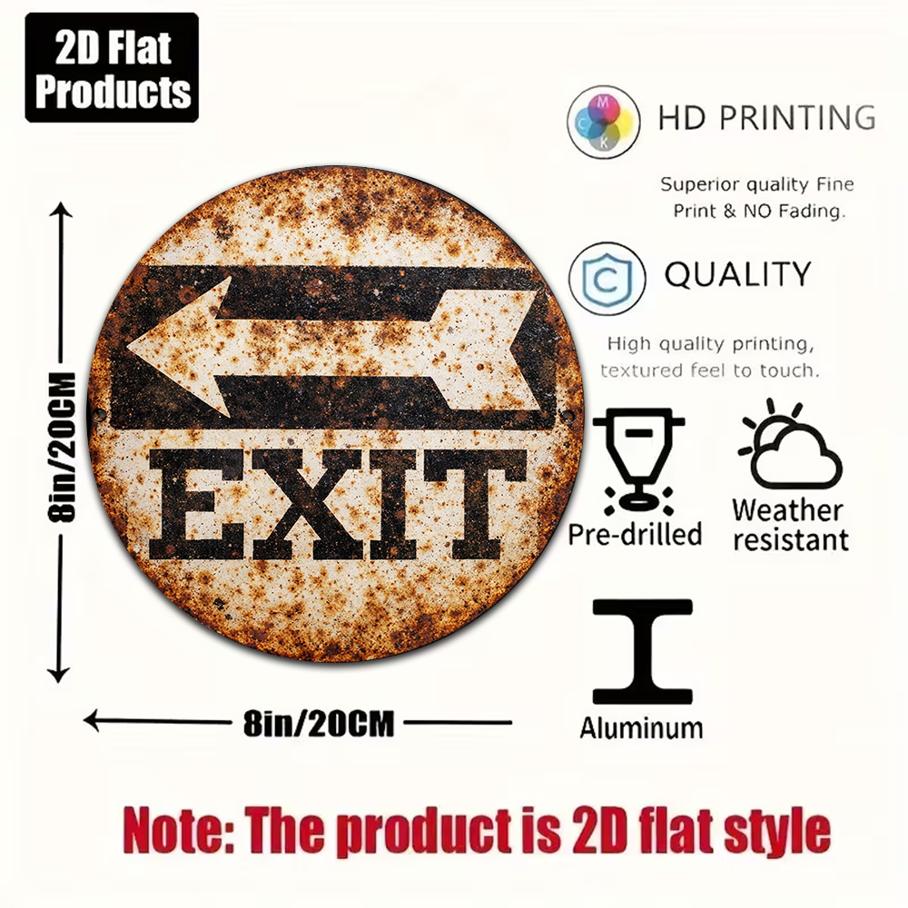 Letrero Metálico 2D de 8x8in/2 - Emergency Exit Sign reseña y precio