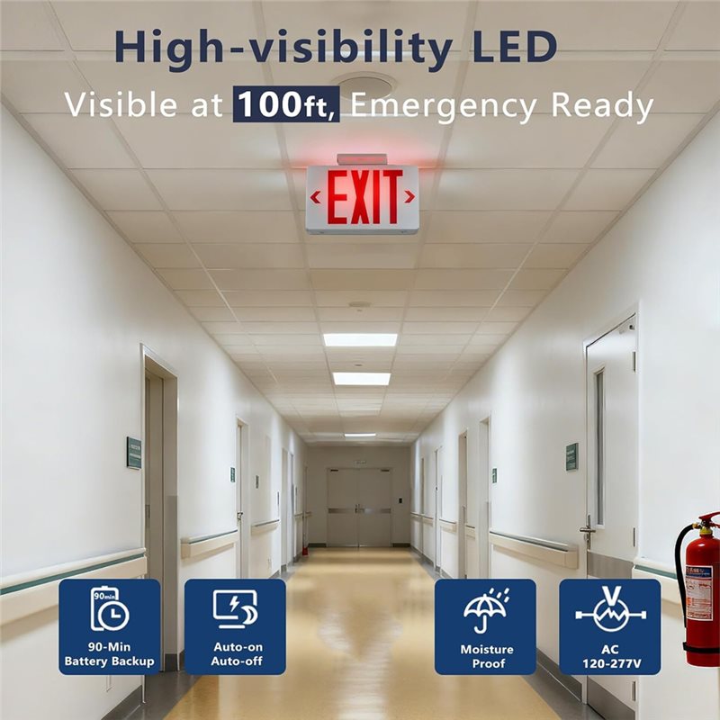 Luz de Salida LED A46U con Cer - Emergency Exit Sign reseña y precio