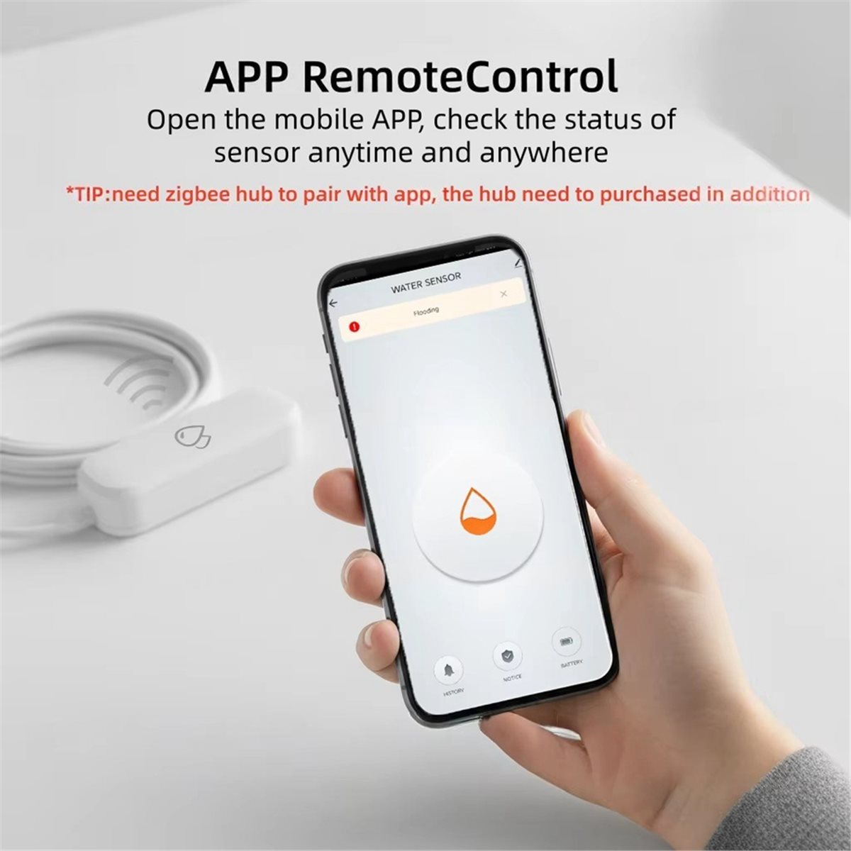 Sensor de Fugas de Agua ZigBee - Water Alarm Sensor reseña y precio